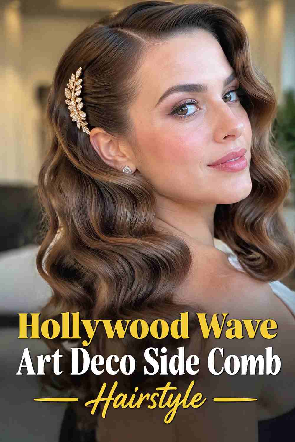 3. Hollywood Wave Art Deco Side Comb Hairstyle