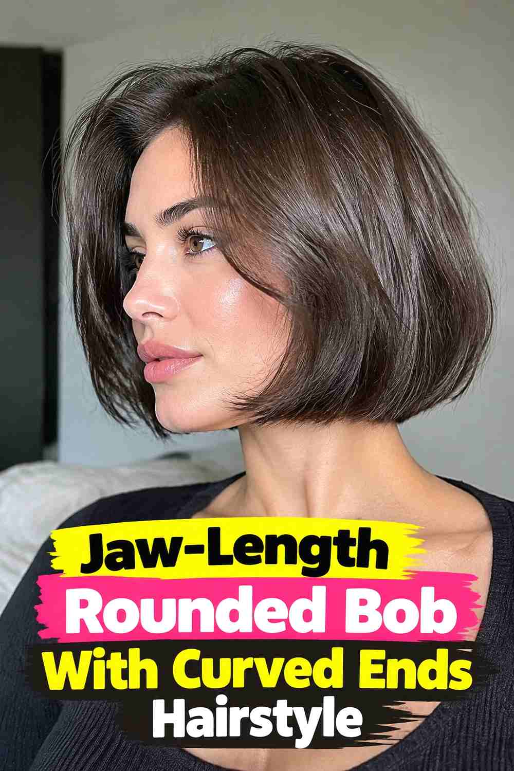 10. Jaw Length Rounded Bob With Curved Ends Hairstyle