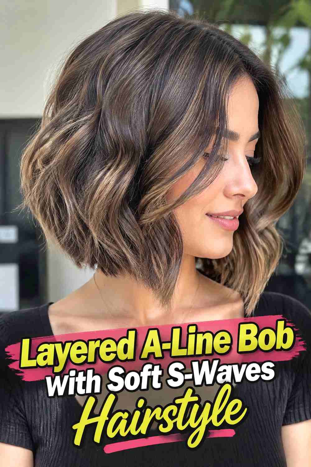 10. Layered A Line Bob With Soft S Waves Hairstyle
