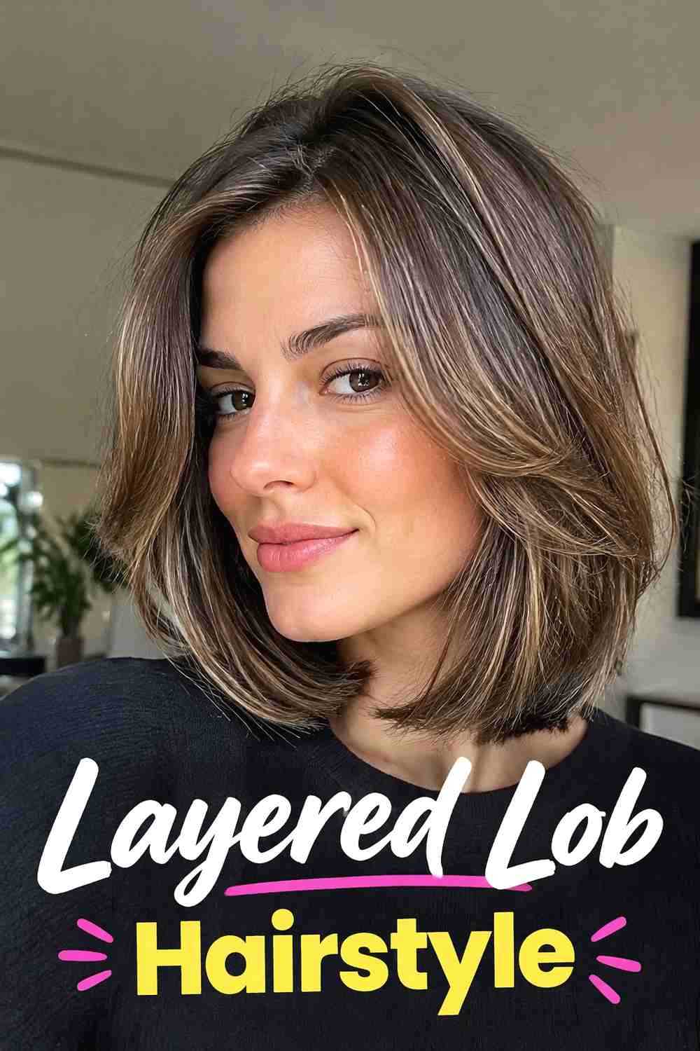 6. Layered Lob Hairstyle