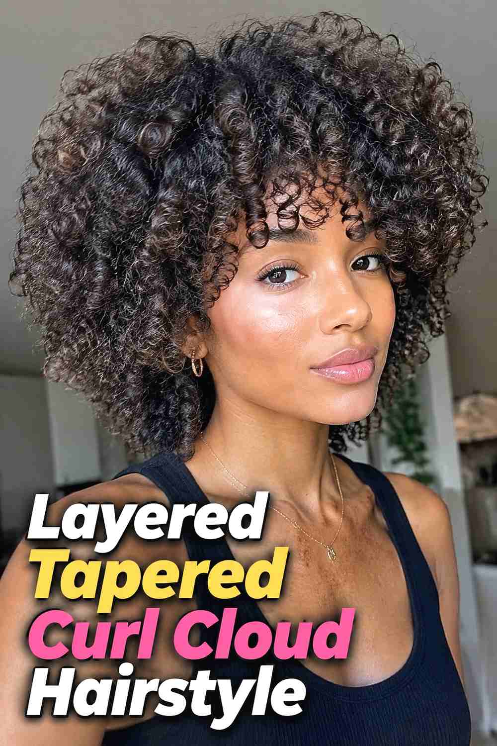 11. Layered Tapered Curl Cloud Hairstyle