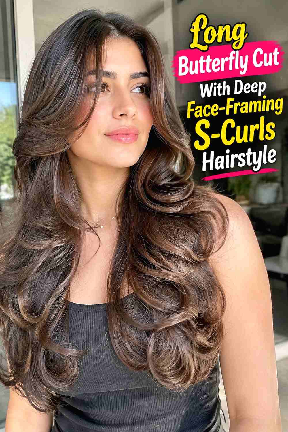 14. Long Butterfly Cut With Deep Face Framing S Curls Hairstyle