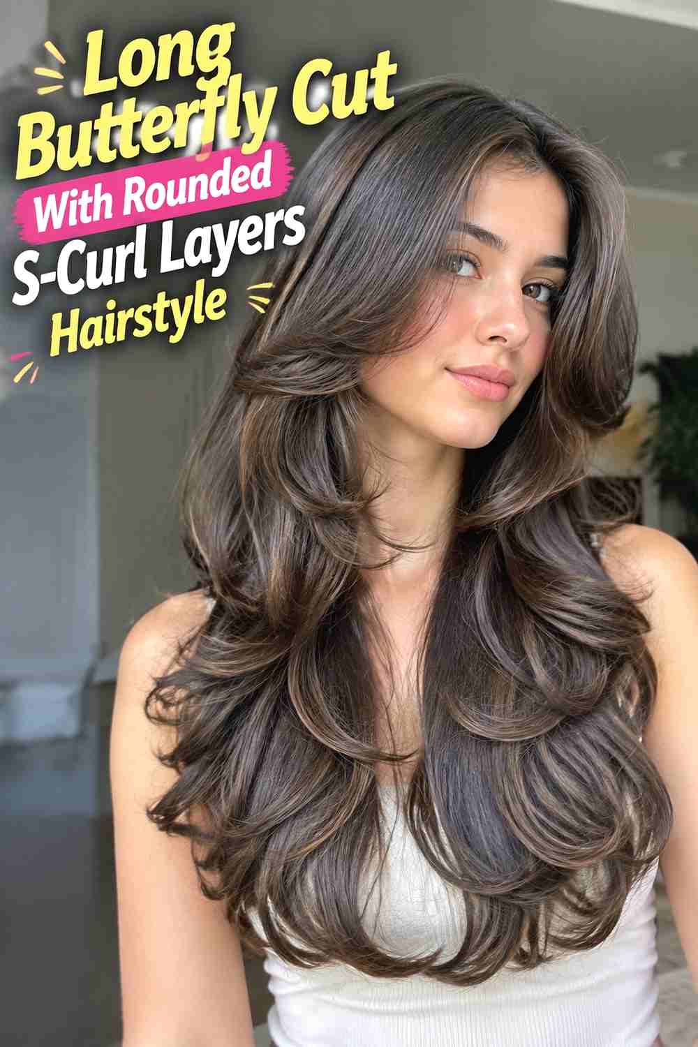 11. Long Butterfly Cut With Rounded S Curl Layers Hairstyle