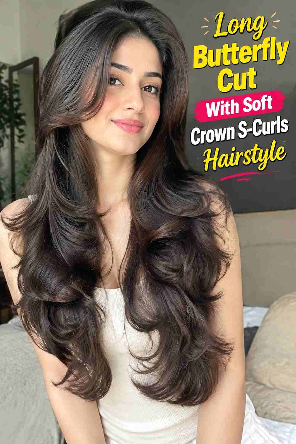 15. Long Butterfly Cut With Soft Crown S Curls Hairstyle