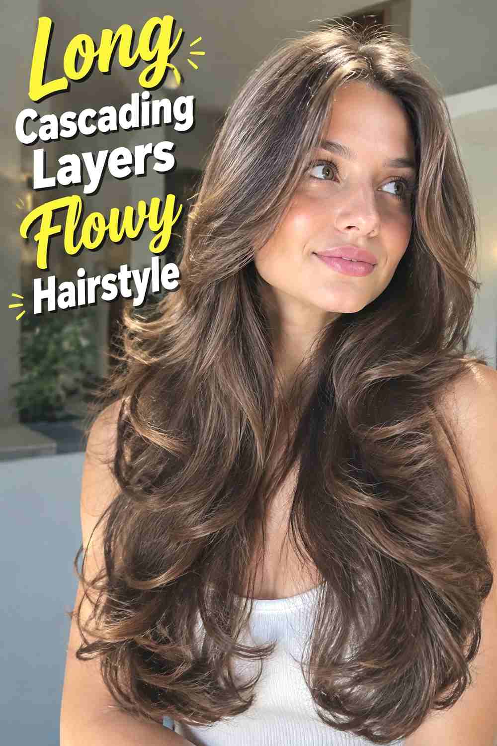 20. Long Cascading Layers Flowy Hairstyle