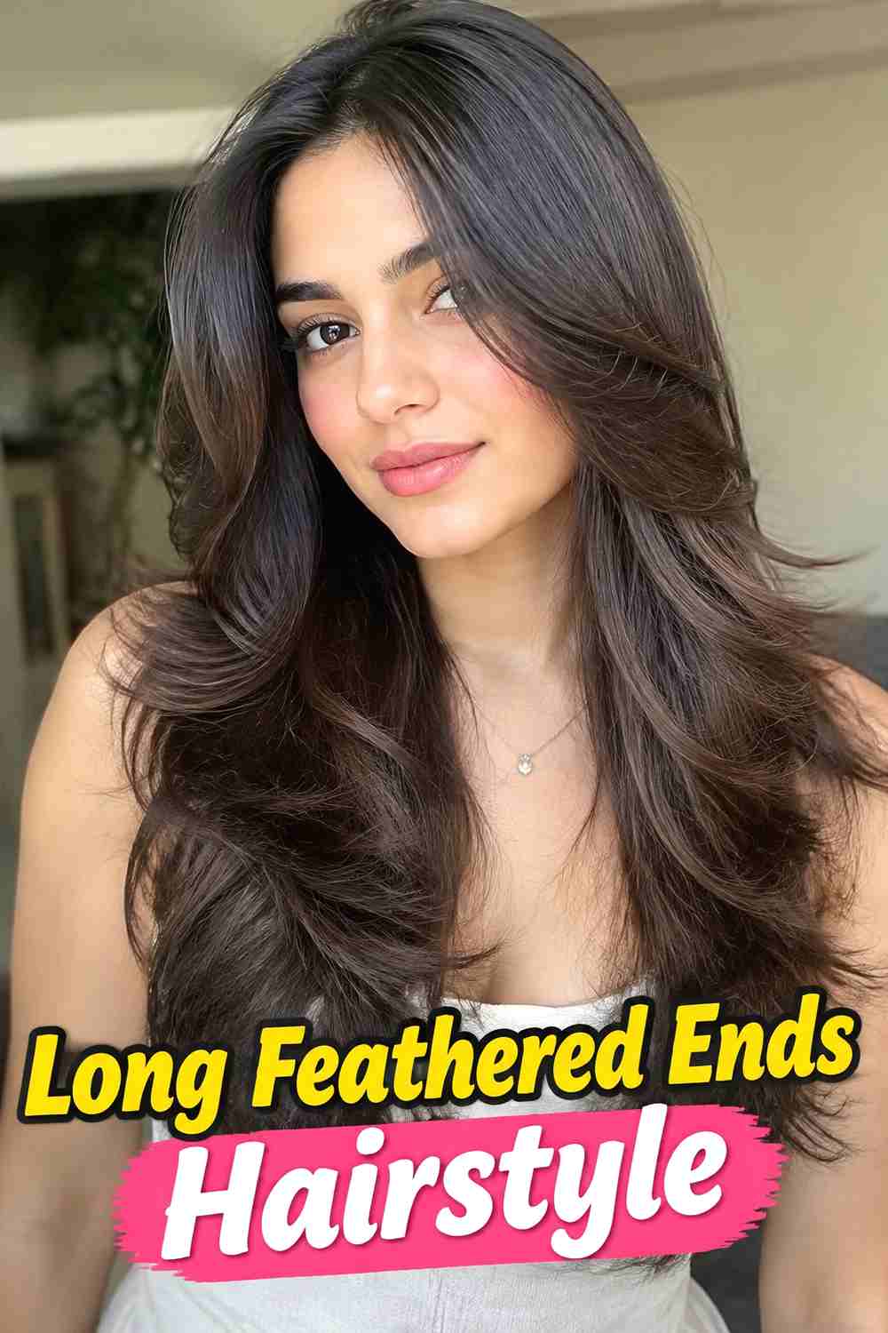 17. Long Feathered Ends Hairstyle