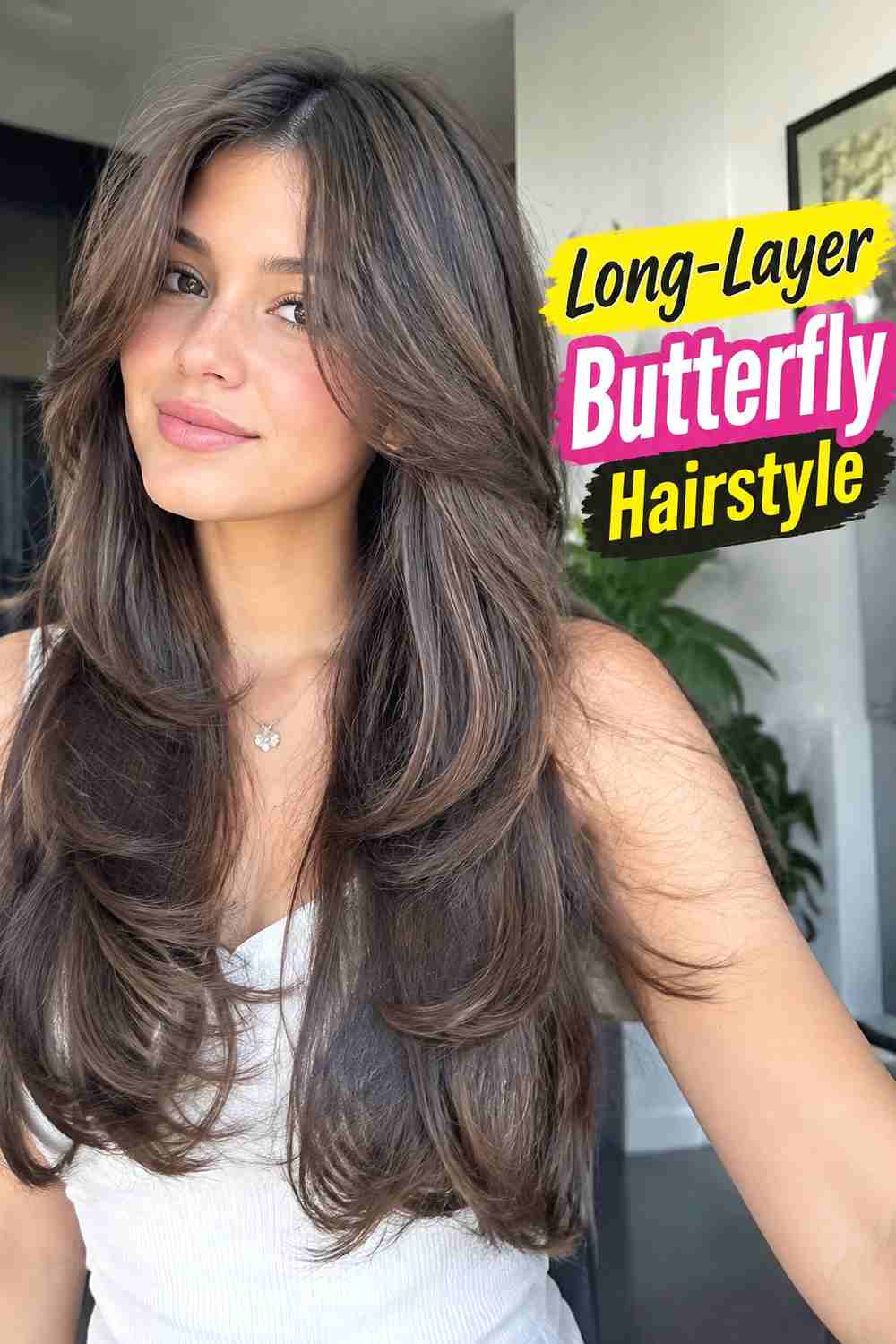 5. Long Layer Butterfly Hairstyle