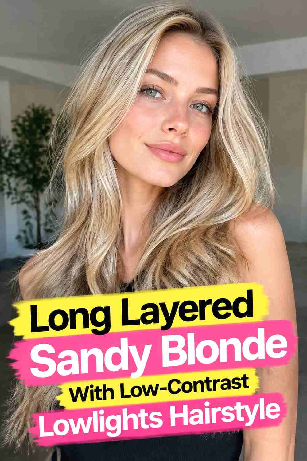 6. Long Layered Sandy Blonde With Low Contrast Lowlights Hairstyle