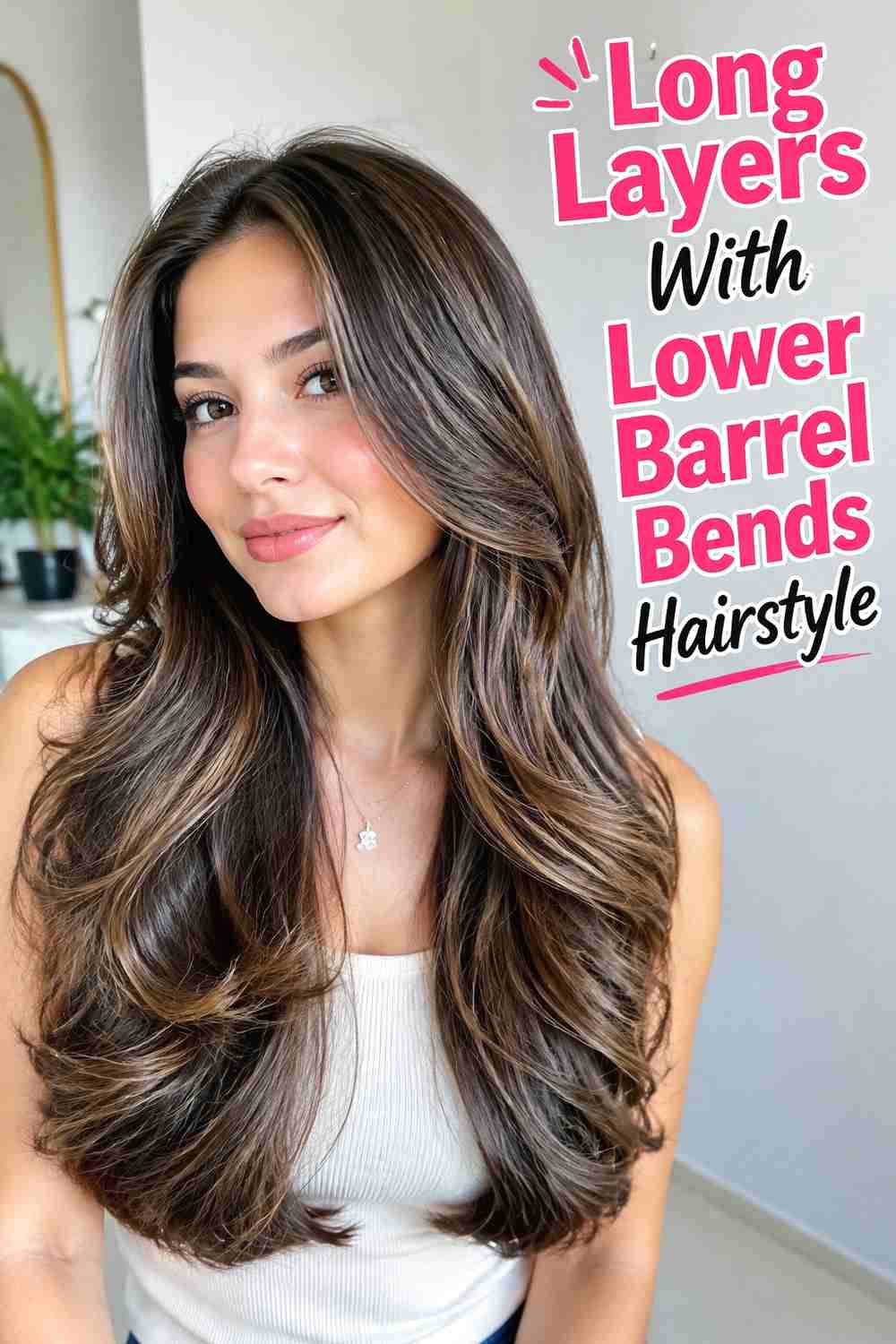 5. Long Layers With Lower Barrel Bends Hairstyle