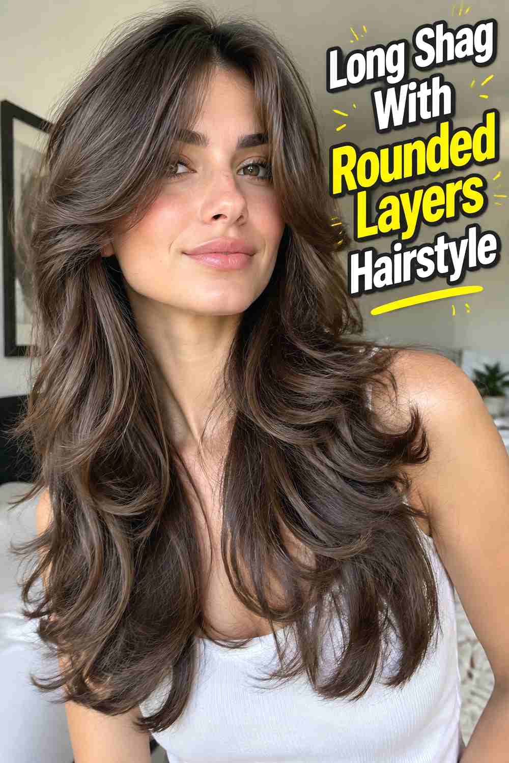 11. Long Shag With Rounded Layers Hairstyle