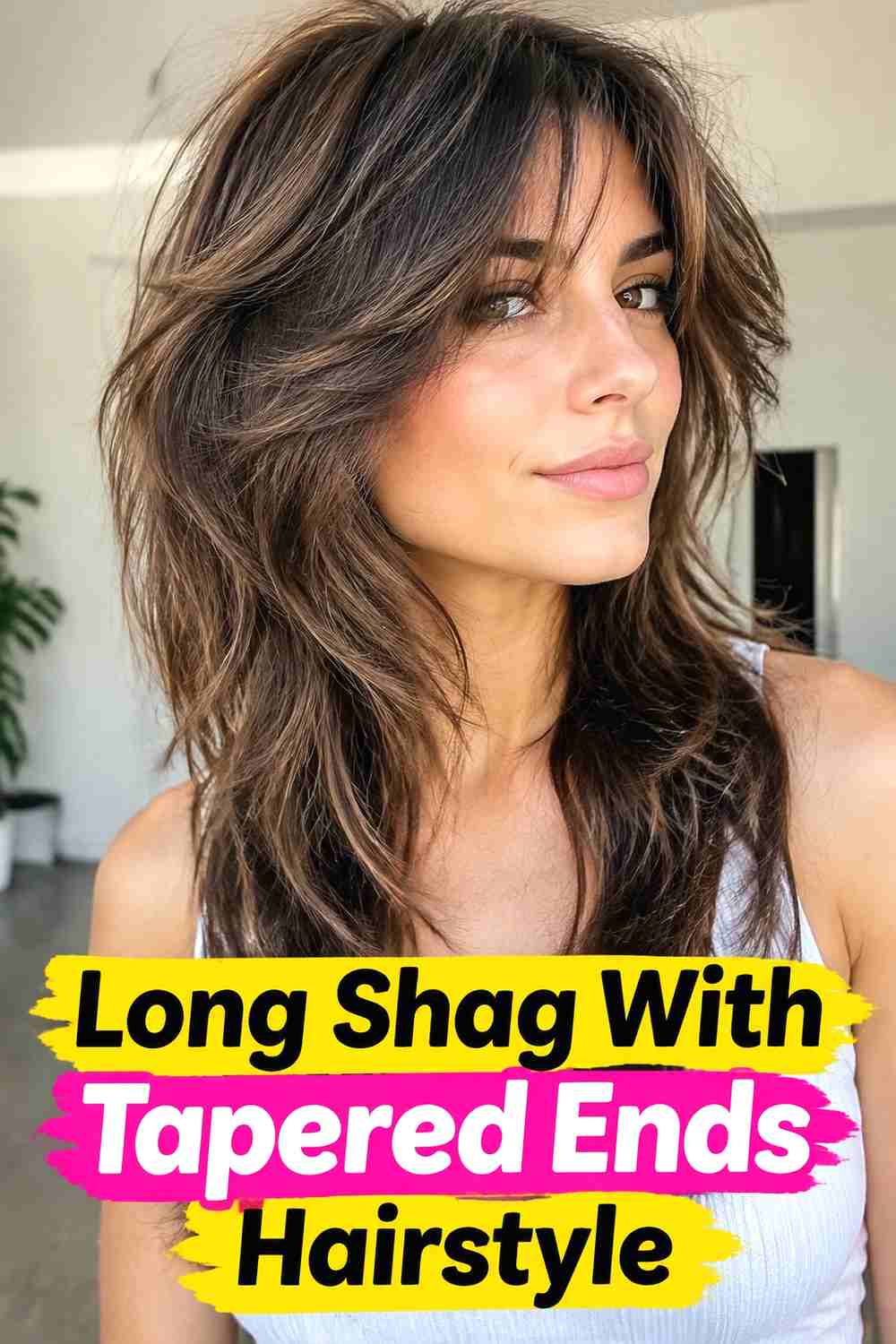 10. Long Shag With Tapered Ends Hairstyle