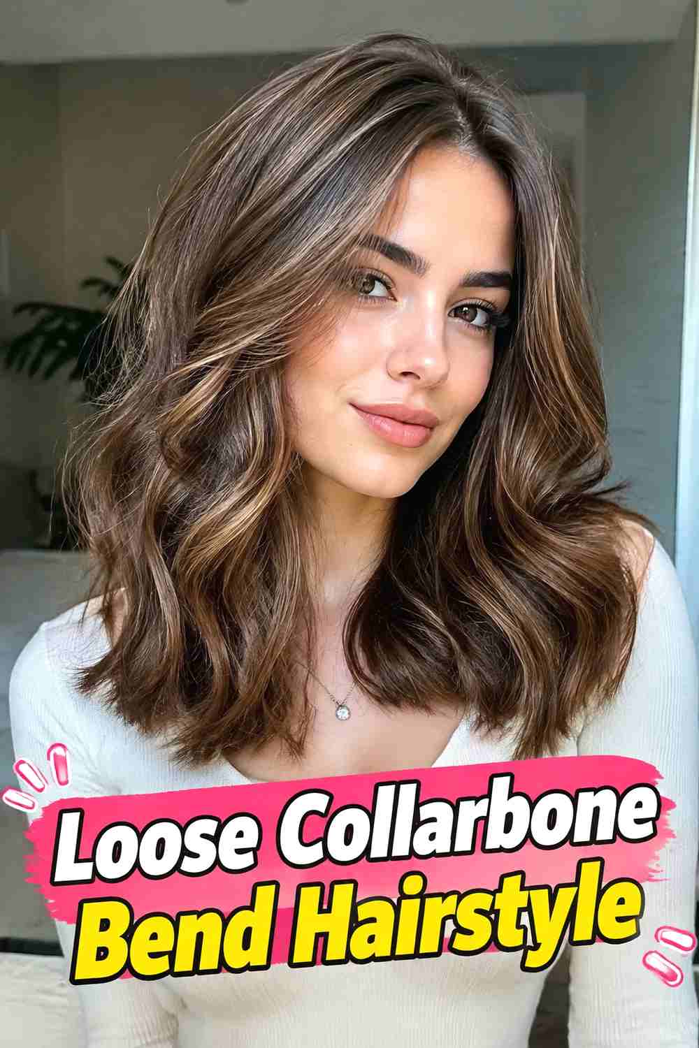 12. Loose Collarbone Bend Hairstyle