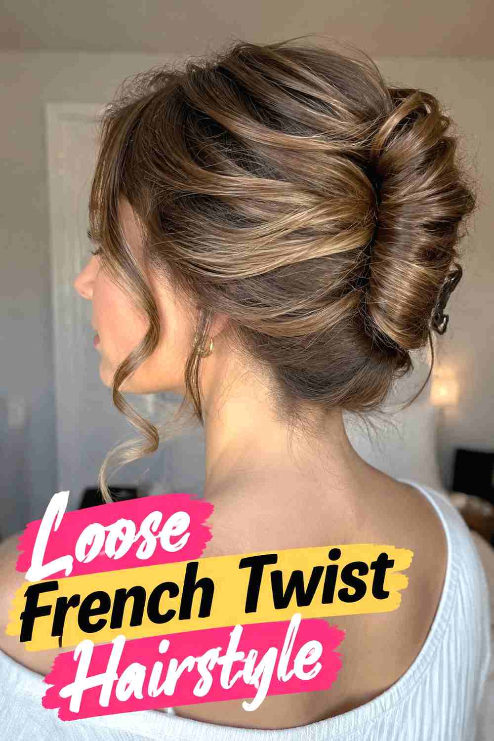 2. Loose French Twist Hairstyle