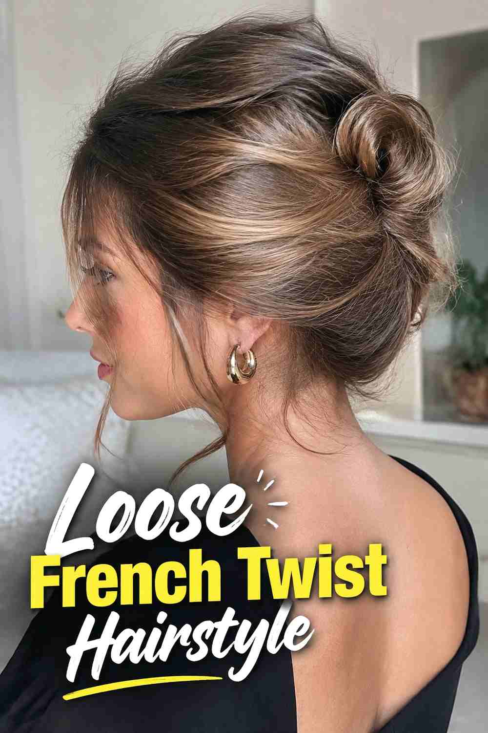 16. Loose French Twist Hairstyle