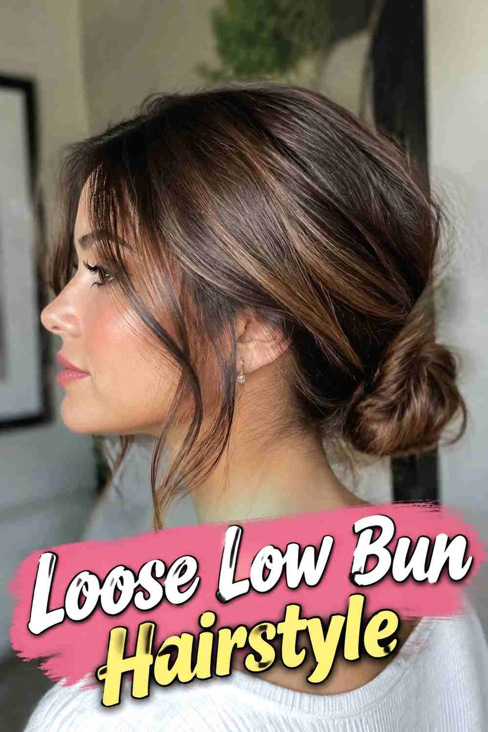3. Loose Low Bun Hairstyle