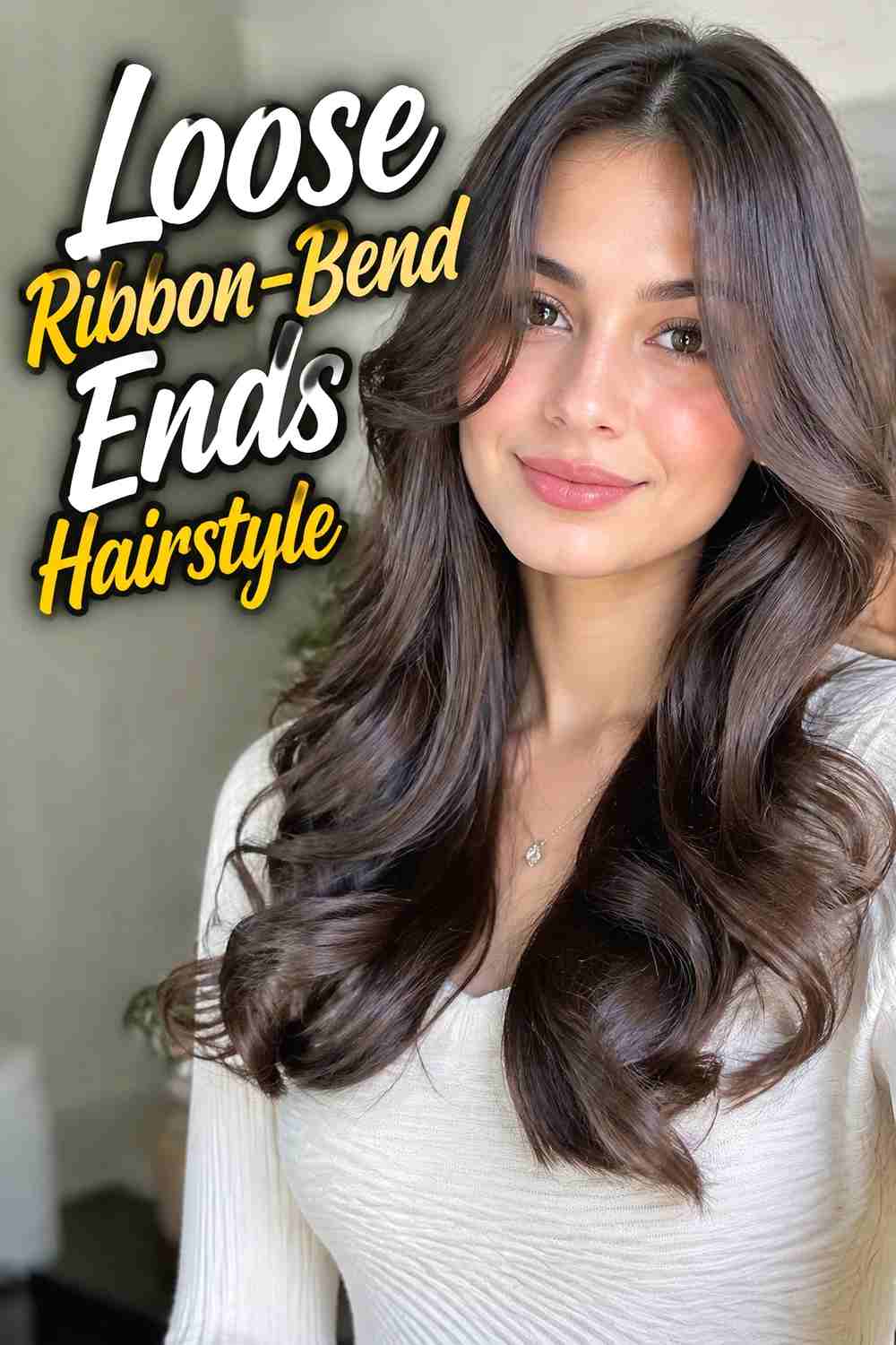 10. Loose Ribbon Bend Ends Hairstyle