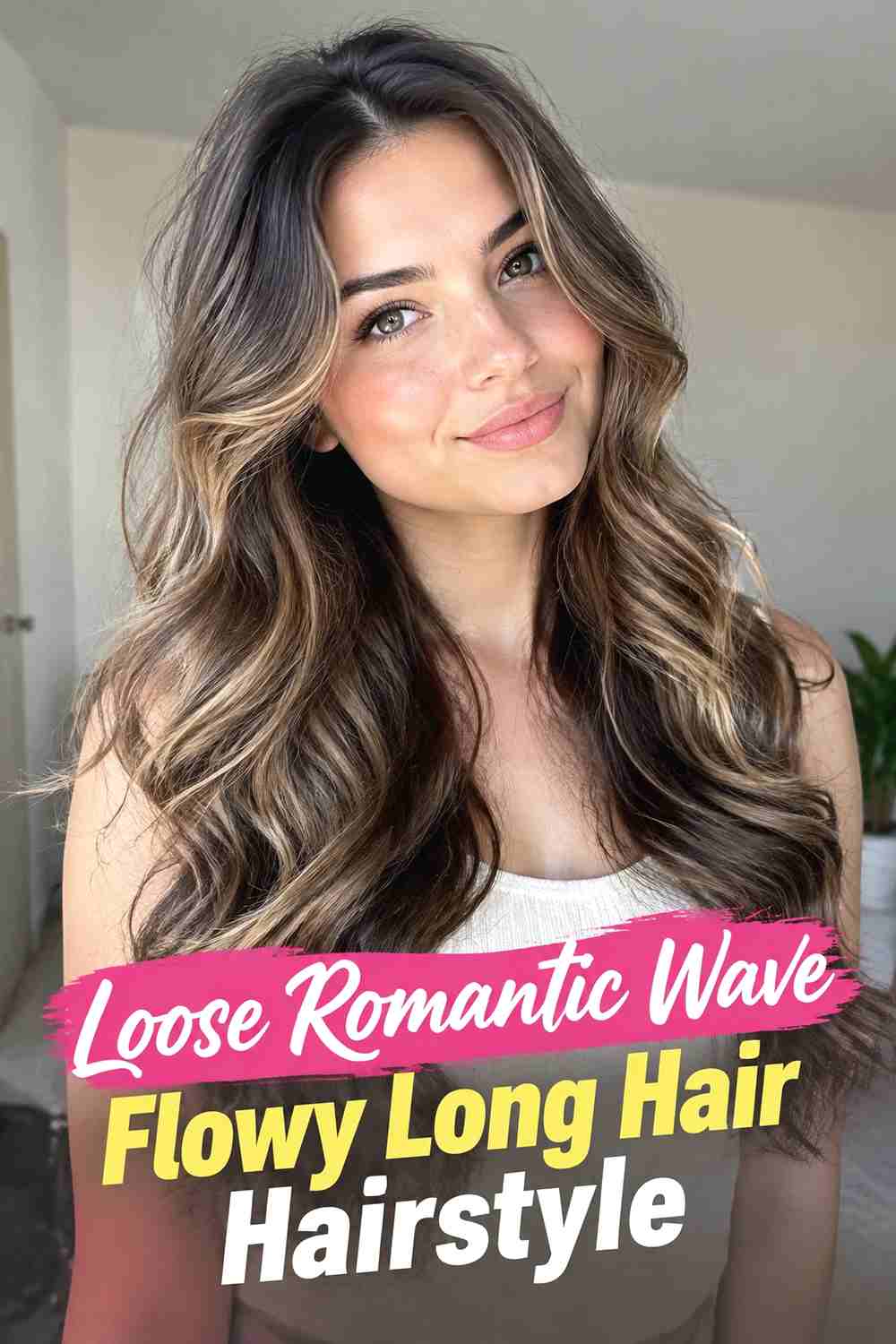 8. Loose Romantic Wave Flowy Long Hair Hairstyle