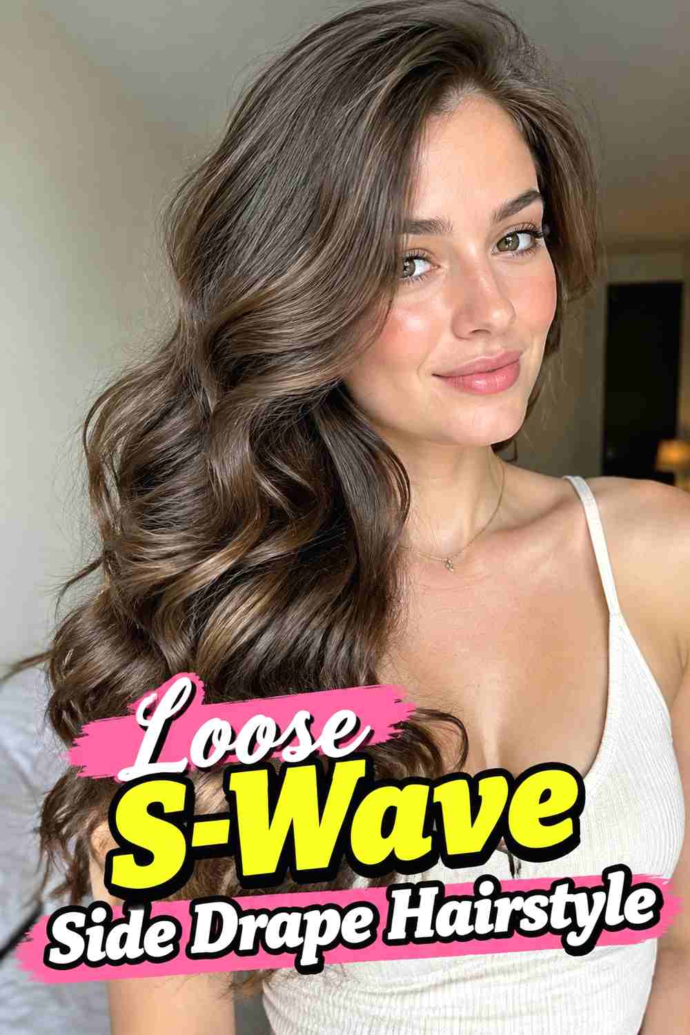 4. Loose S Wave Side Drape Hairstyle