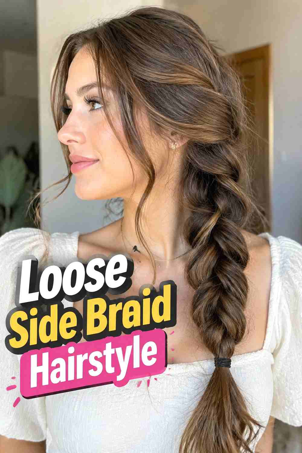 5. Loose Side Braid Hairstyle