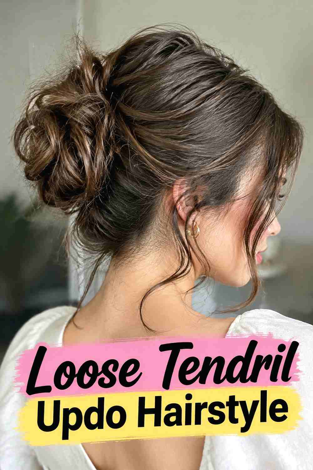 13. Loose Tendril Updo Hairstyle