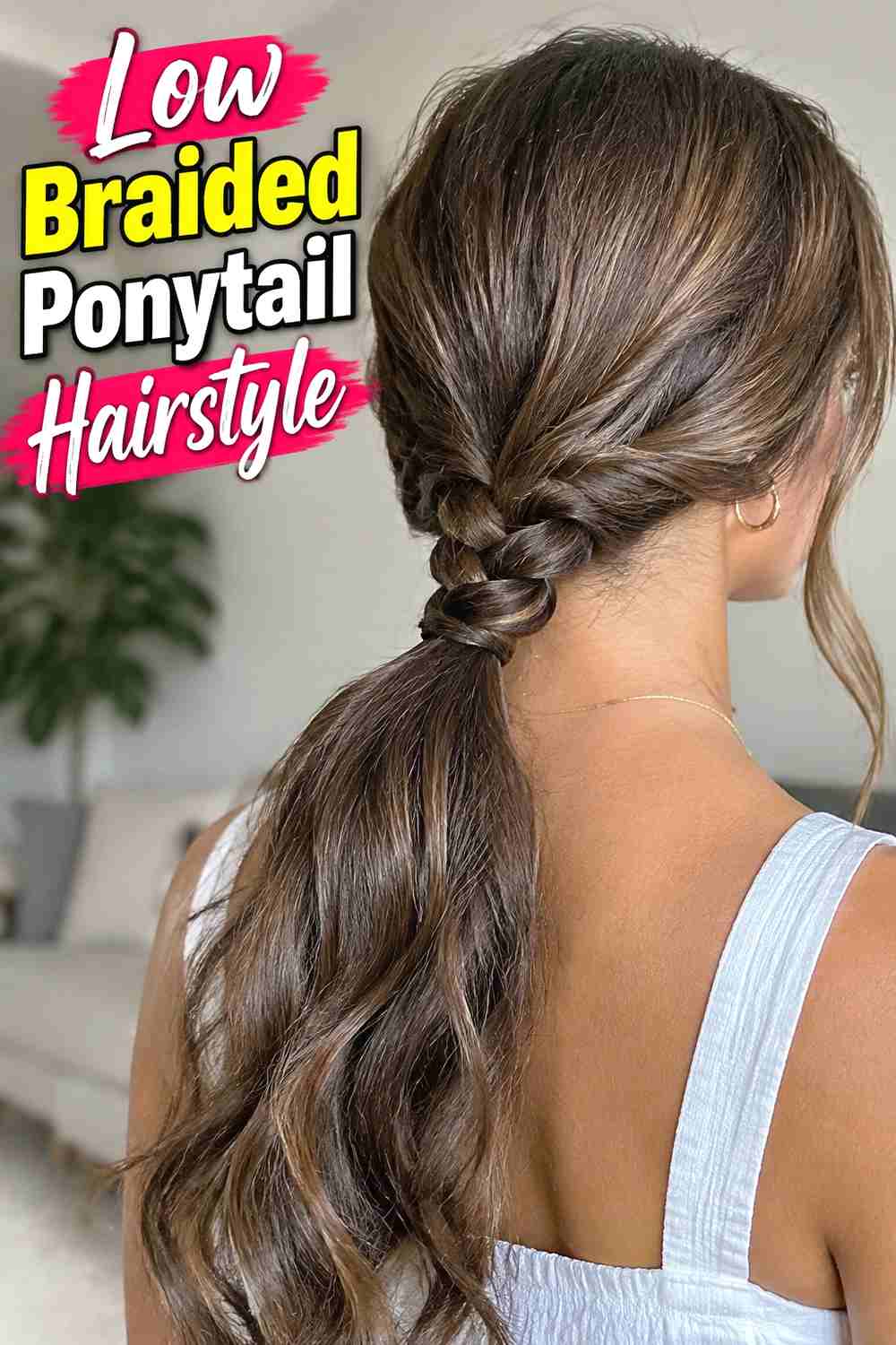 14. Low Braided Ponytail Hairstyle