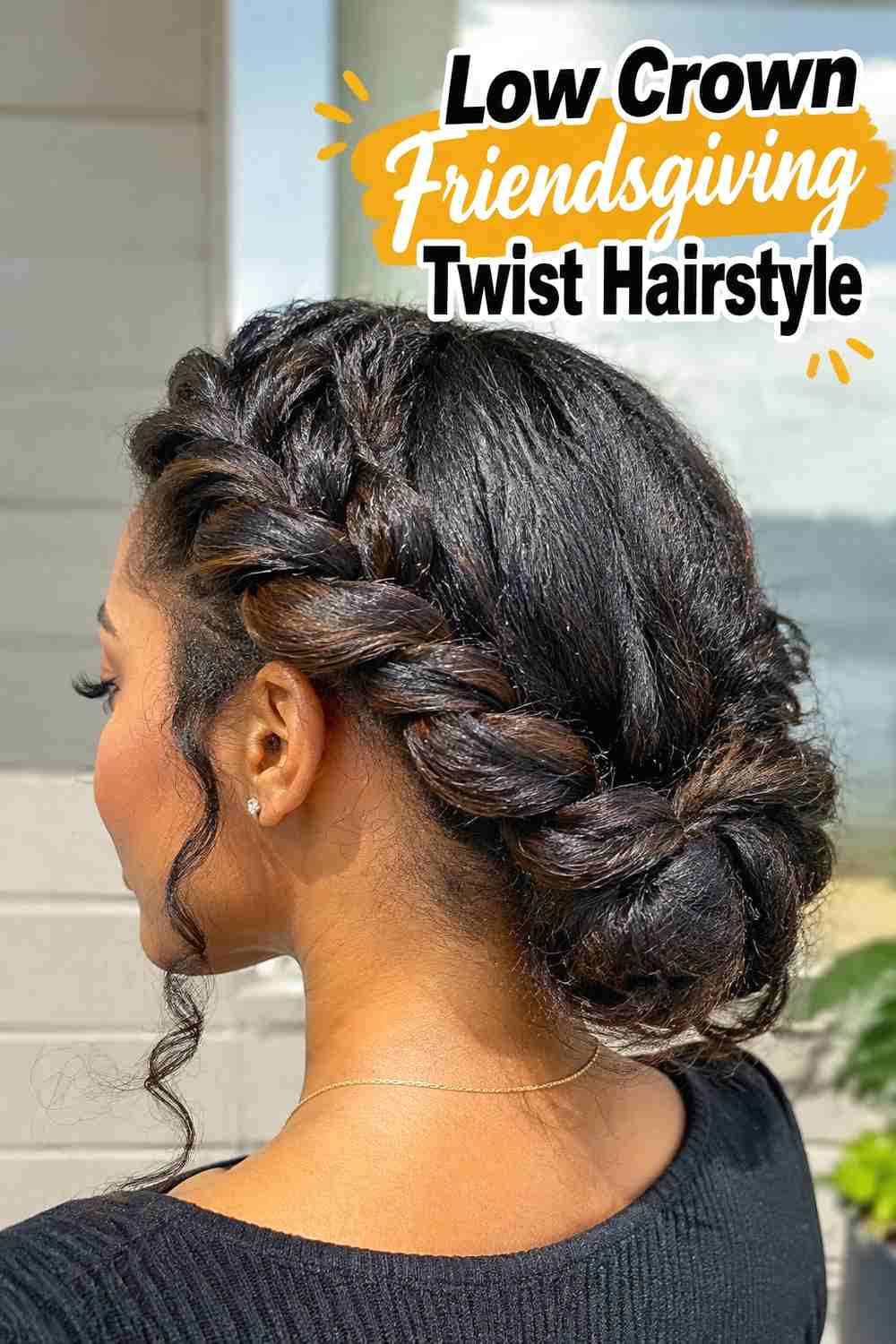 9. Low Crown Friendsgiving Twist Hairstyle