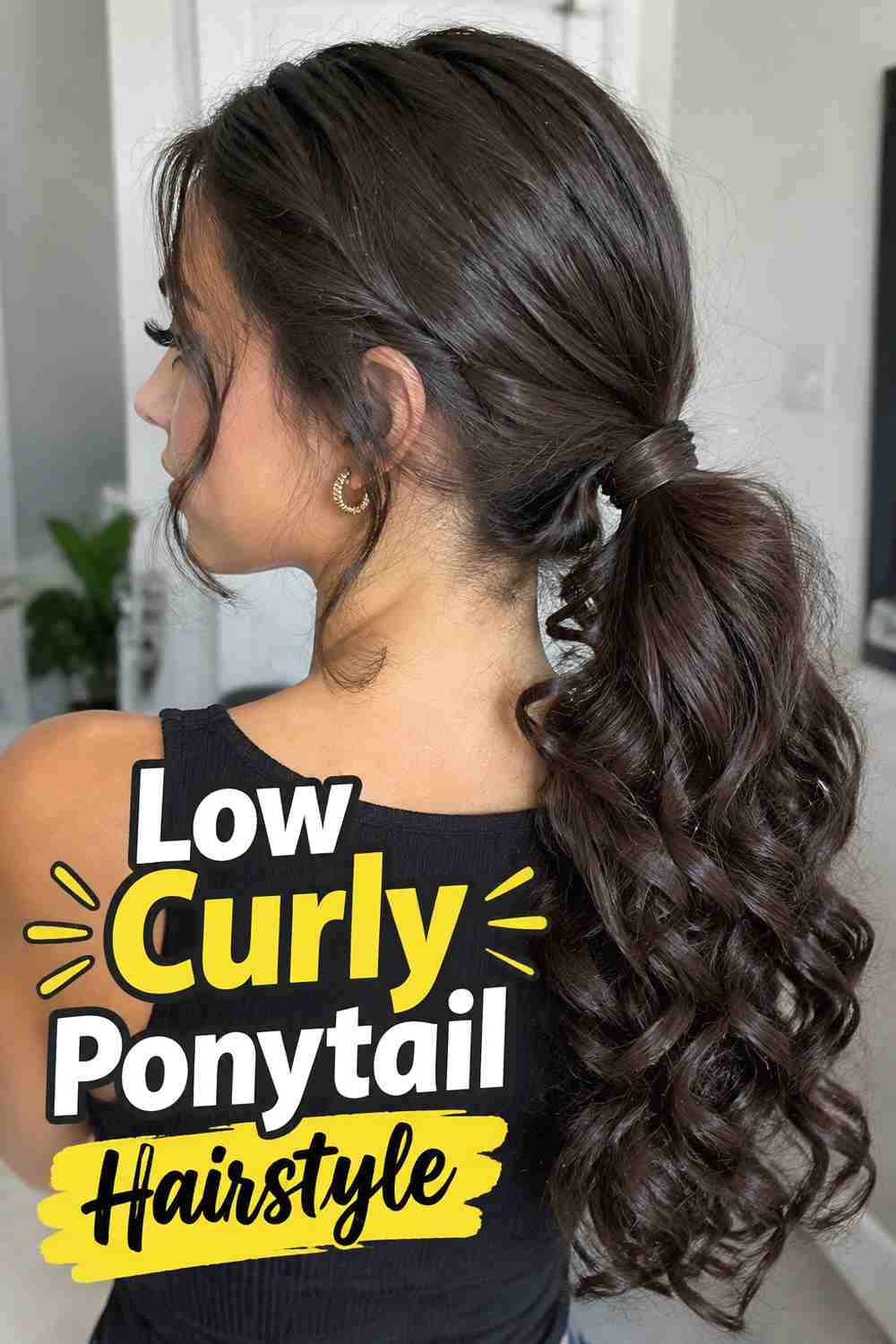 11. Low Curly Ponytail Hairstyle