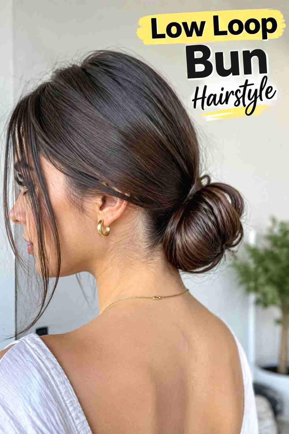 11. Low Loop Bun Hairstyle