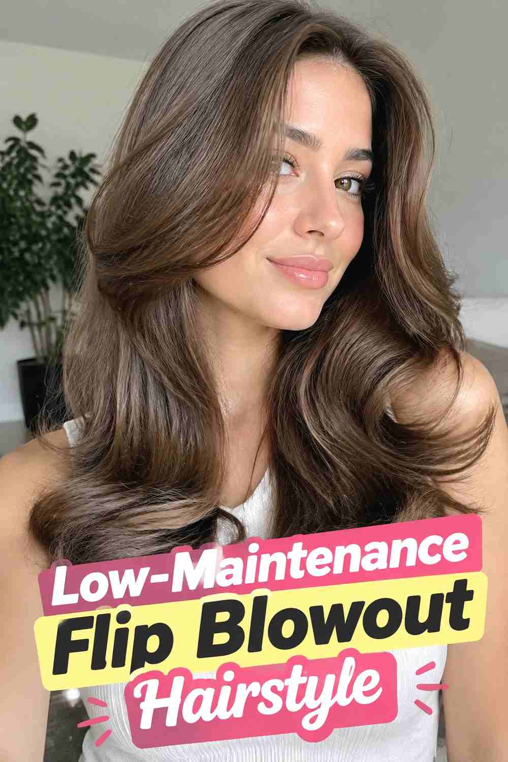 16. Low Maintenance Flip Blowout Hairstyle