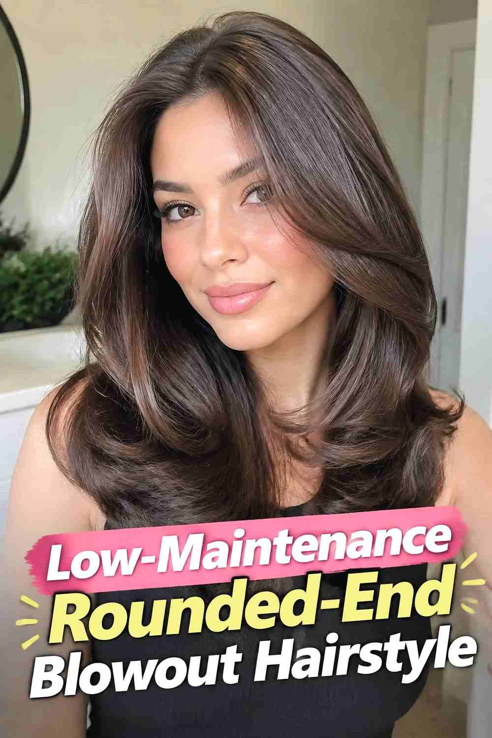 18. Low Maintenance Rounded End Blowout Hairstyle