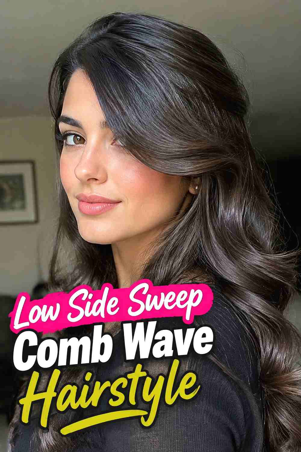 11. Low Side Sweep Comb Wave Hairstyle