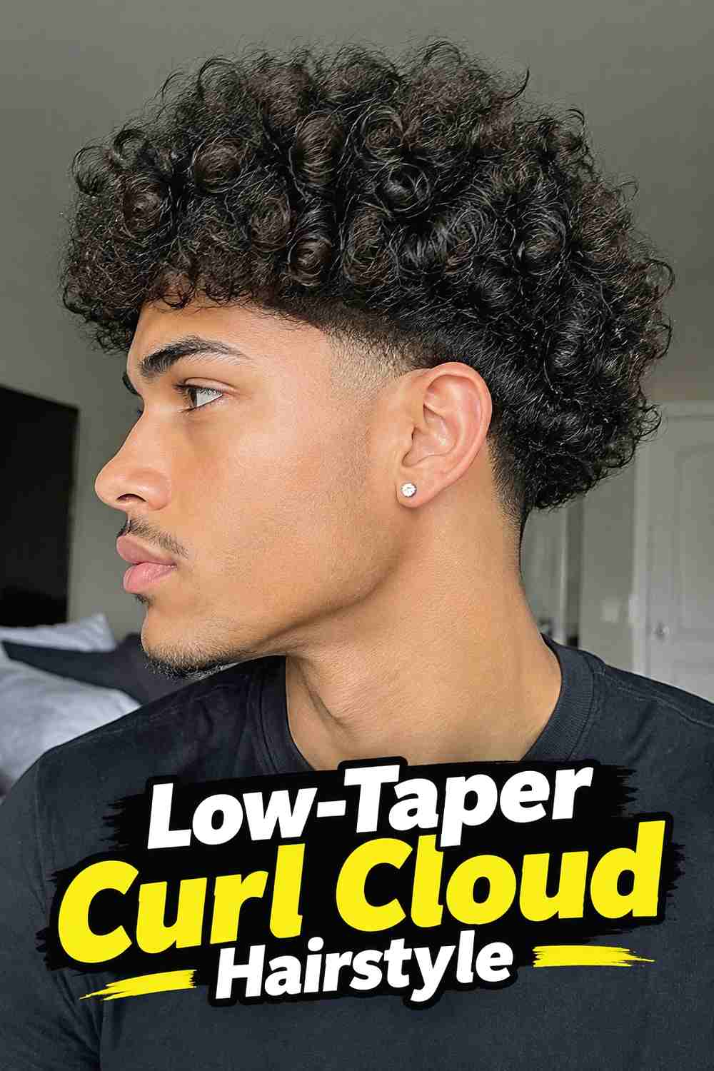 12. Low Taper Curl Cloud Hairstyle