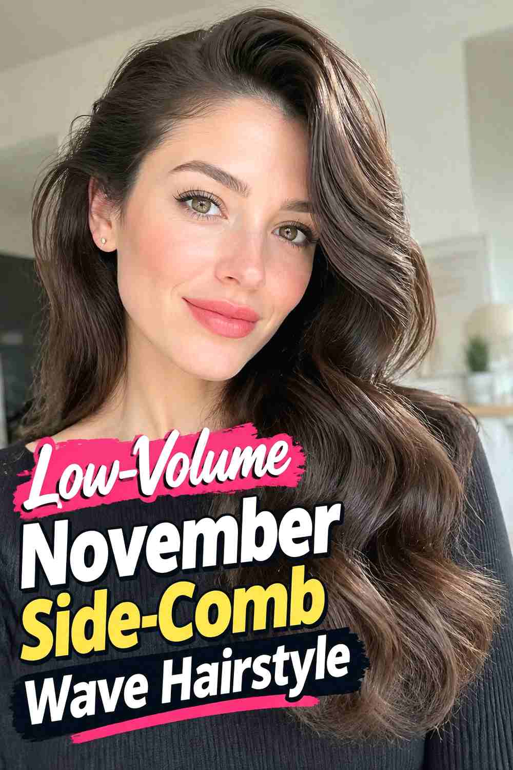 13. Low Volume November Side Comb Wave Hairstyle
