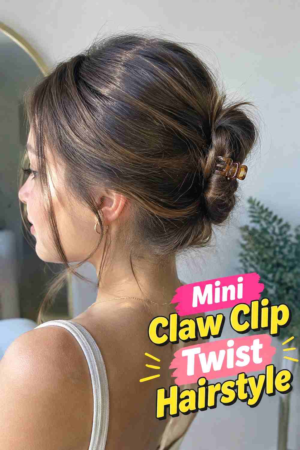 17. Mini Claw Clip Twist Hairstyle
