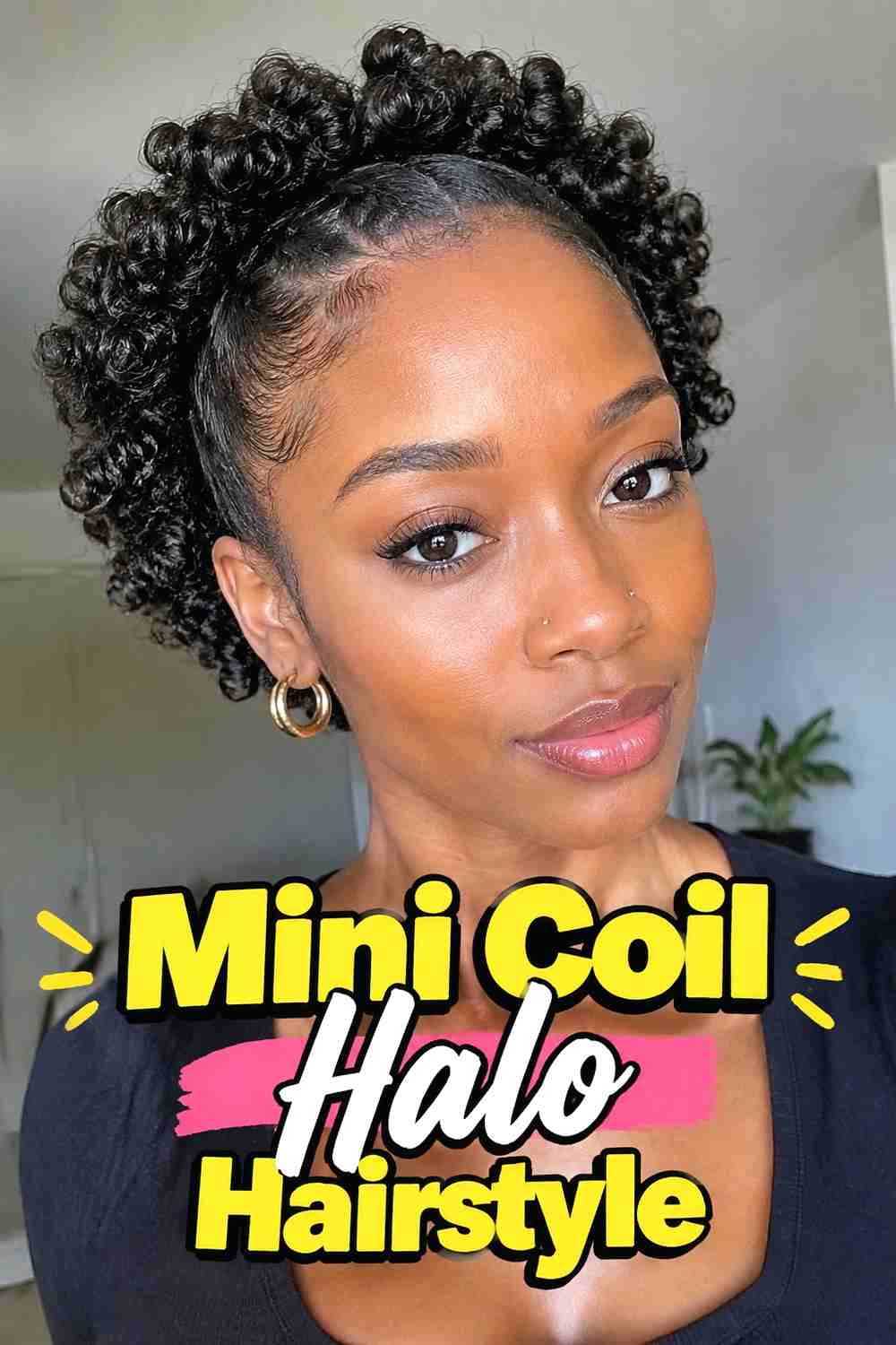 6. Mini Coil Halo Hairstyle