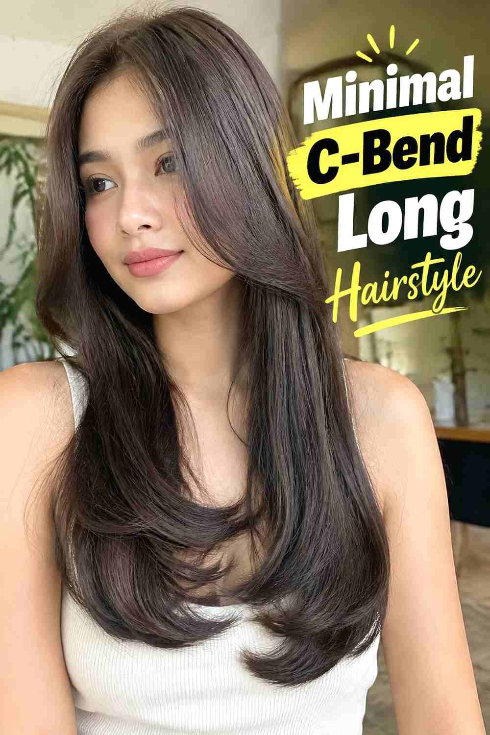 9. Minimal C Bend Long Hairstyle