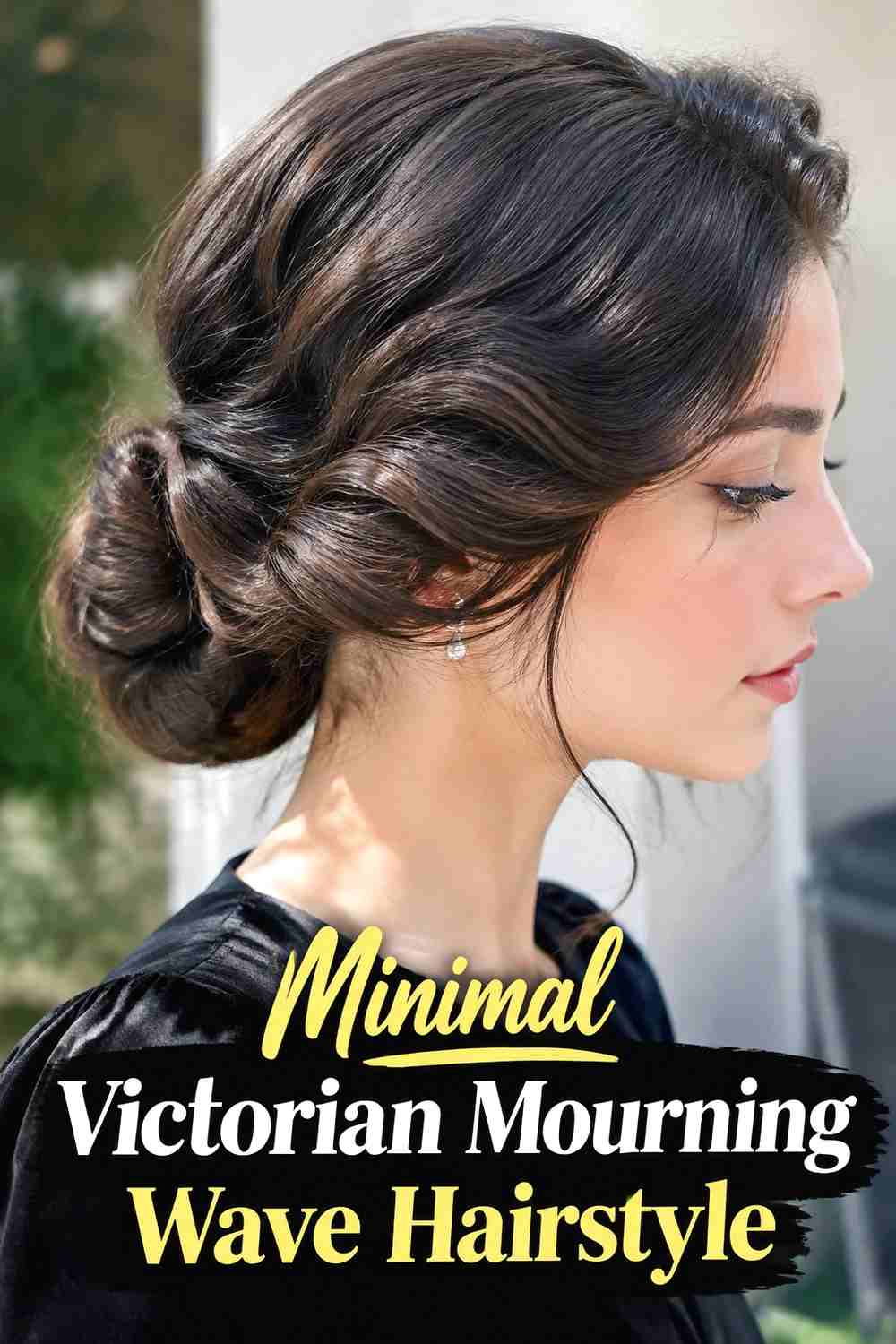 19. Minimal Victorian Mourning Wave Hairstyle