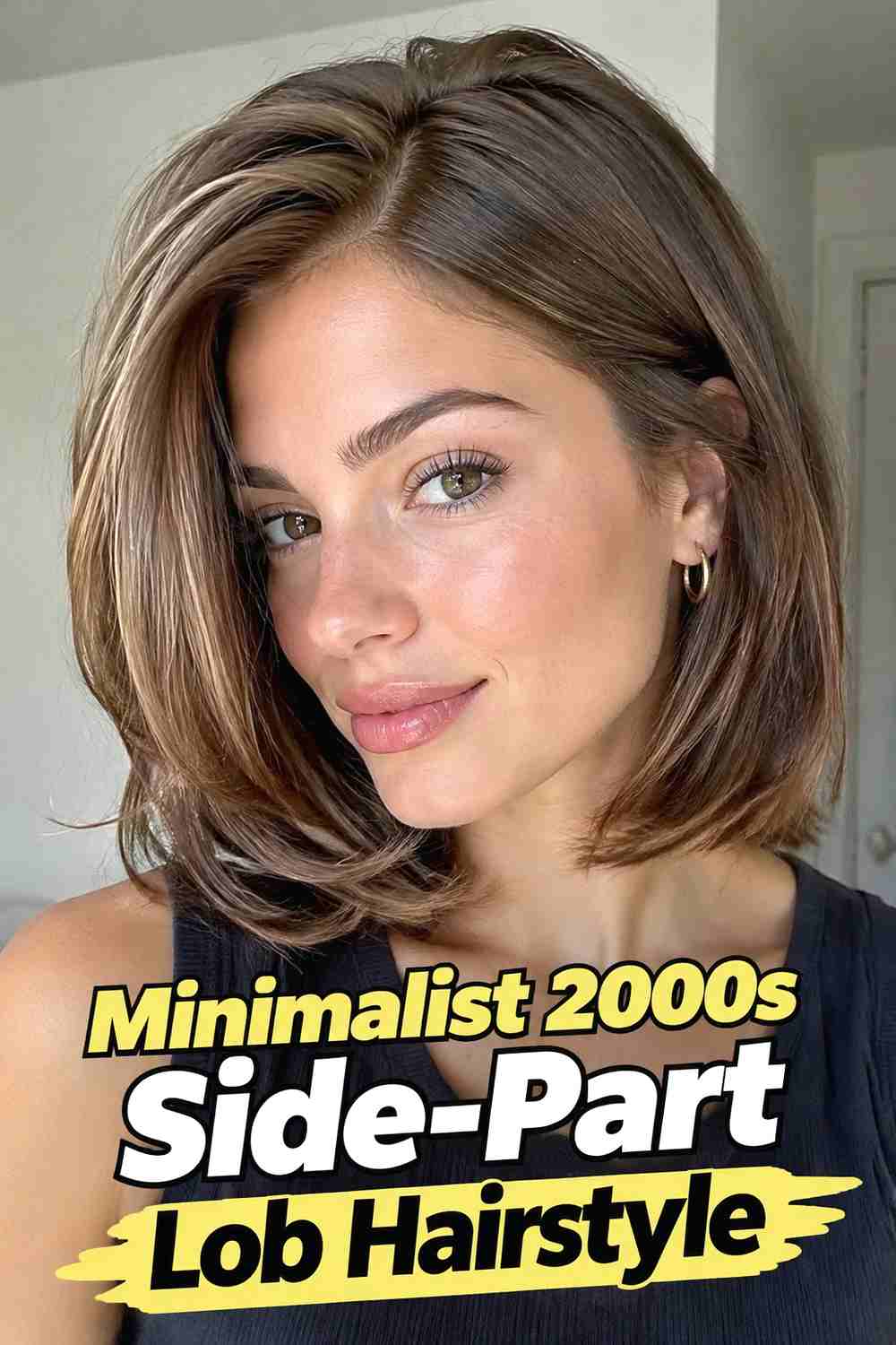 20. Minimalist 2000s Side Part Lob Hairstyle