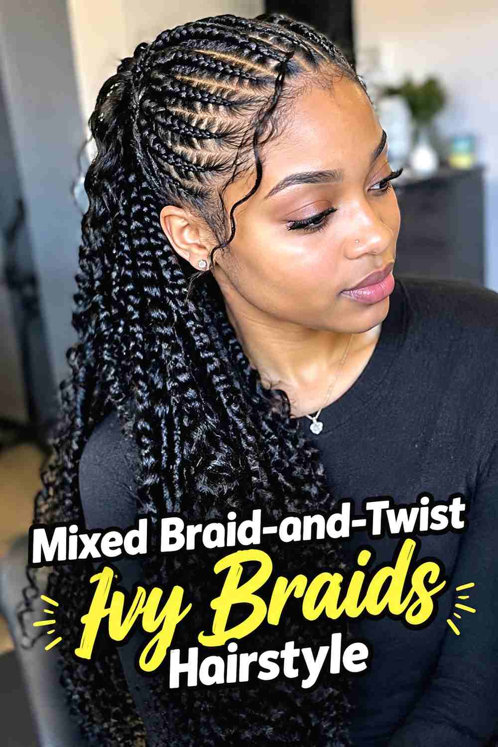 16. Mixed Braid And Twist Ivy Braids Hairstyle