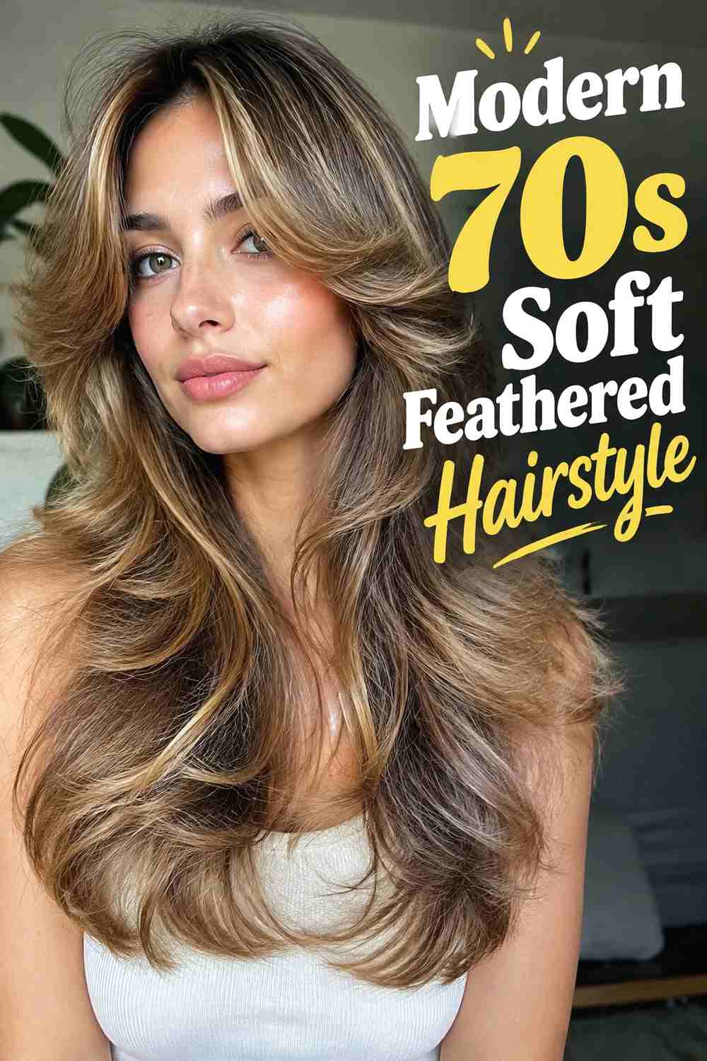 13. Modern 70s Soft Feathered Hairstyle