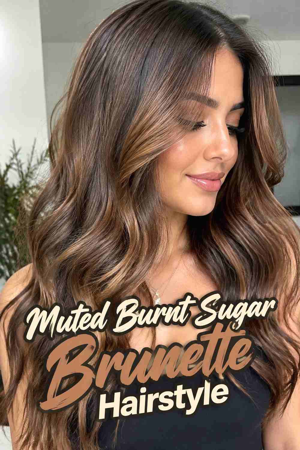 13. Muted Burnt Sugar Brunette Hairstyle