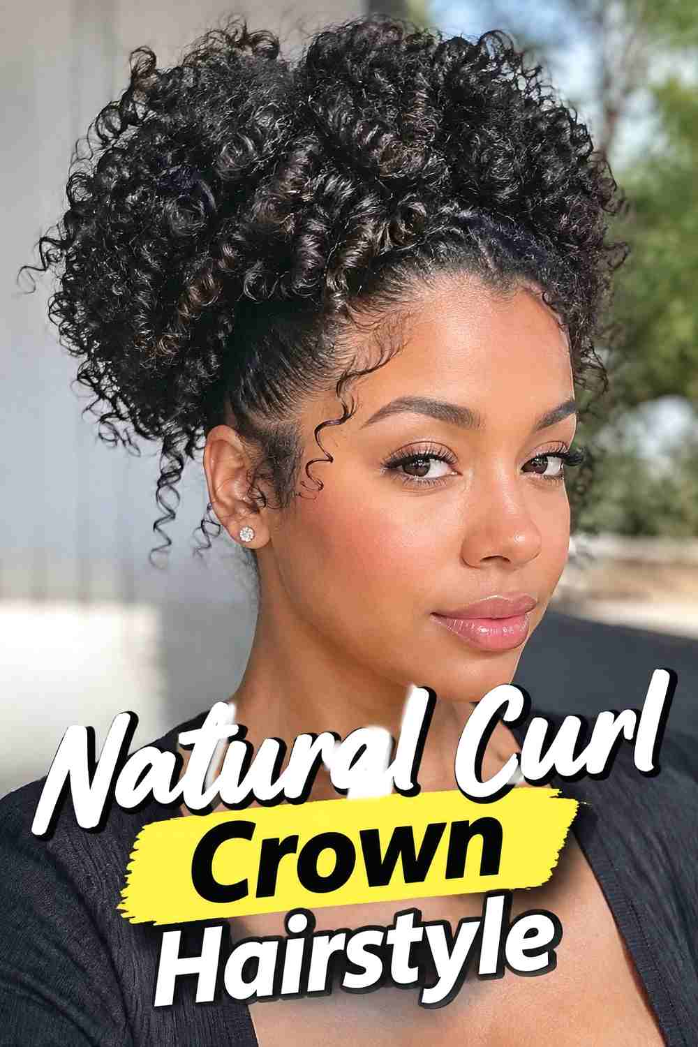 12. Natural Curl Crown Hairstyle