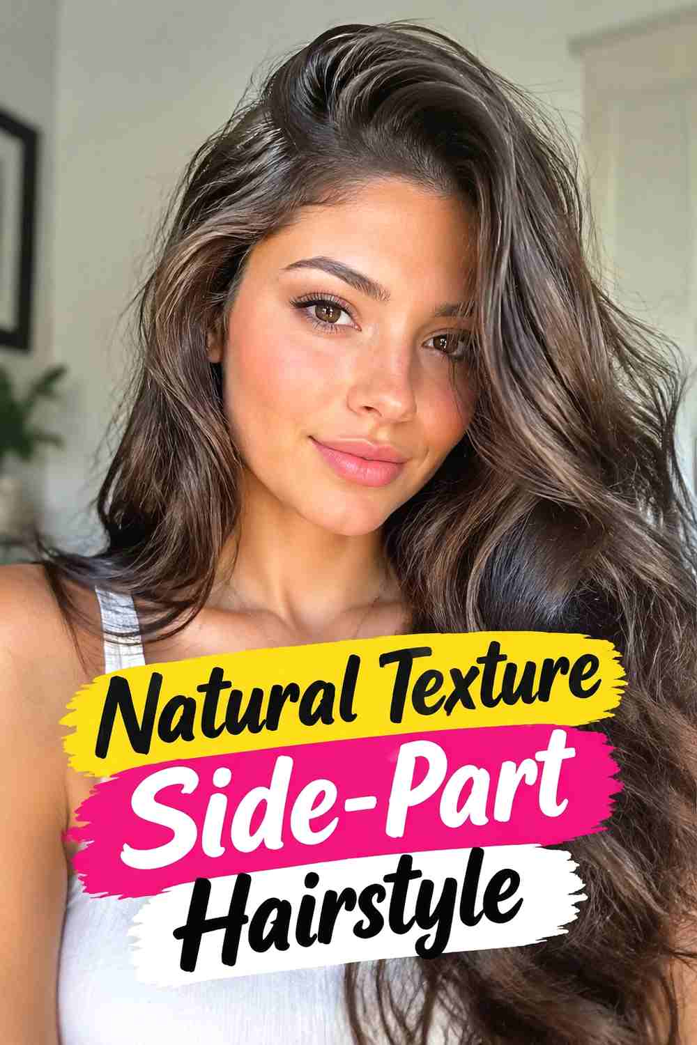 11. Natural Texture Side Part Hairstyle