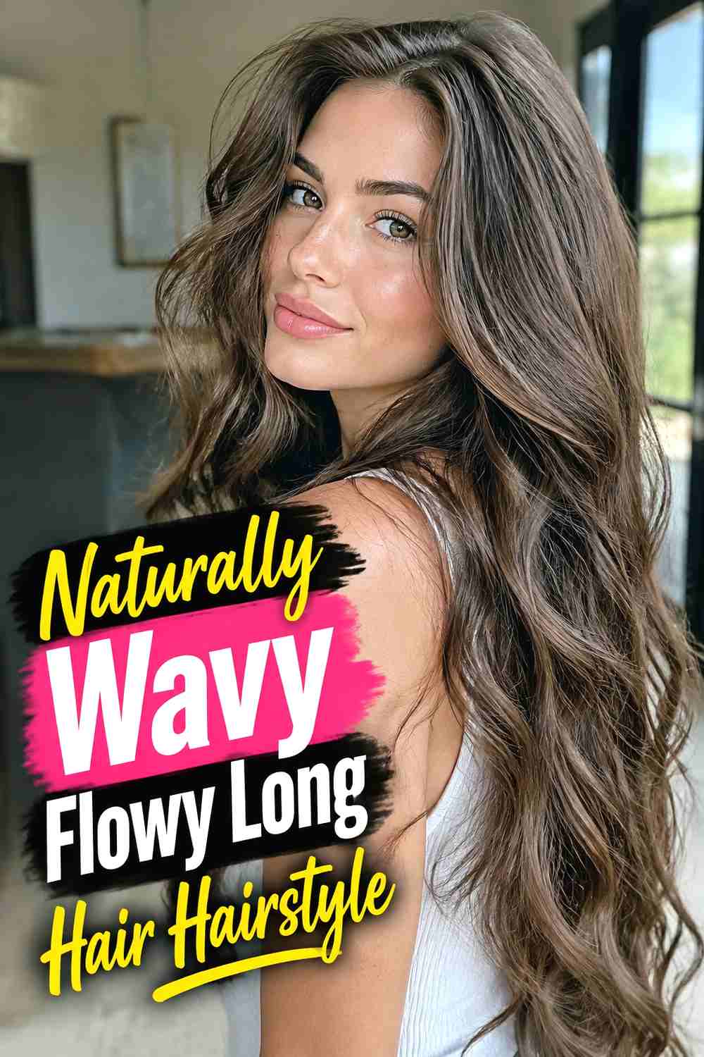 17. Naturally Wavy Flowy Long Hair Hairstyle
