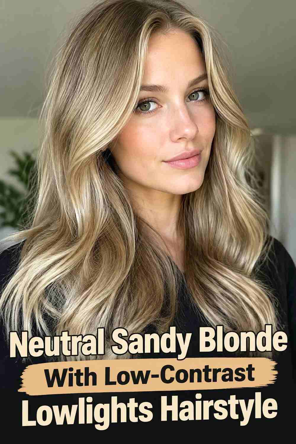 12. Neutral Sandy Blonde With Low Contrast Lowlights Hairstyle