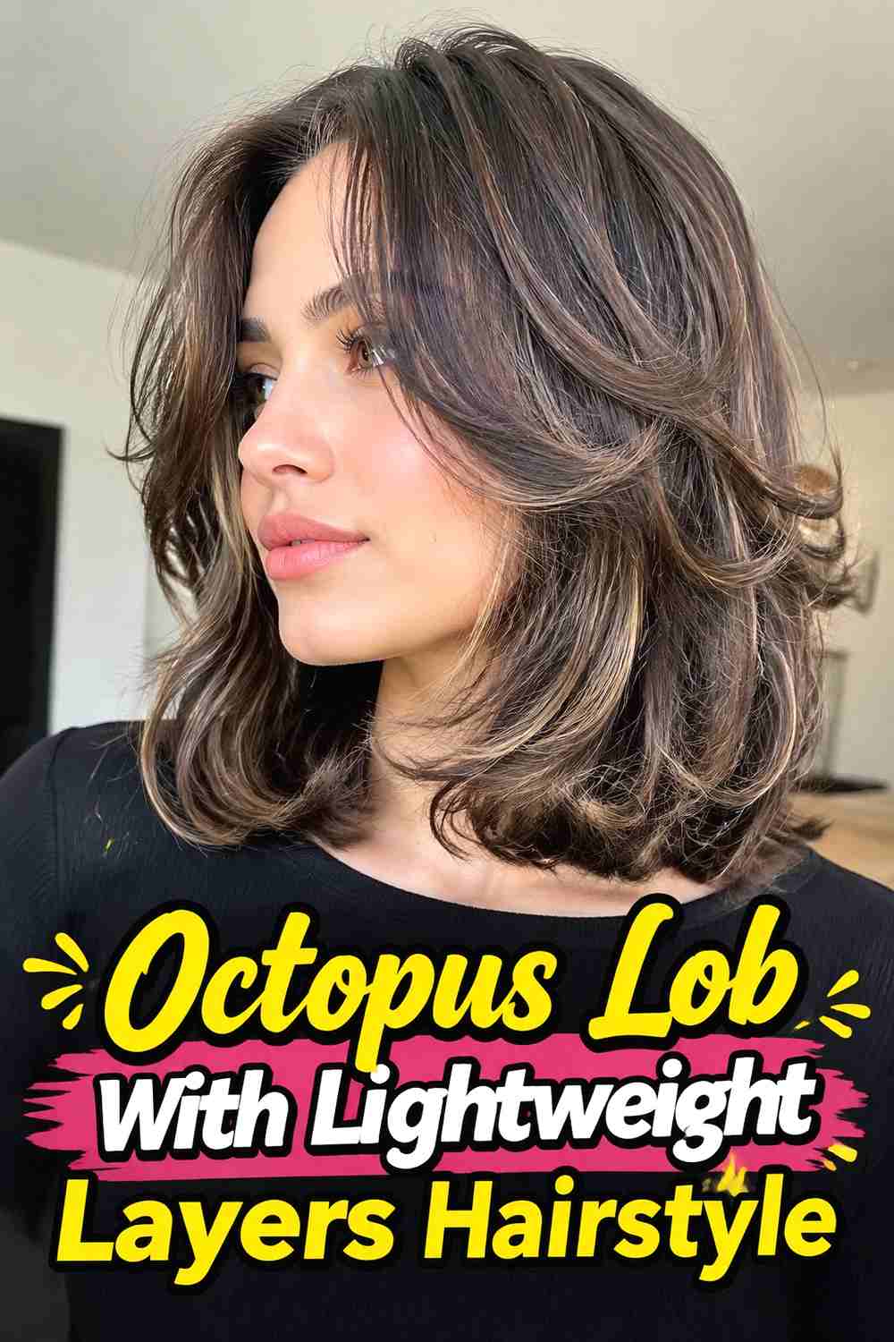12. Octopus Lob With Lightweight Layers Hairstyle