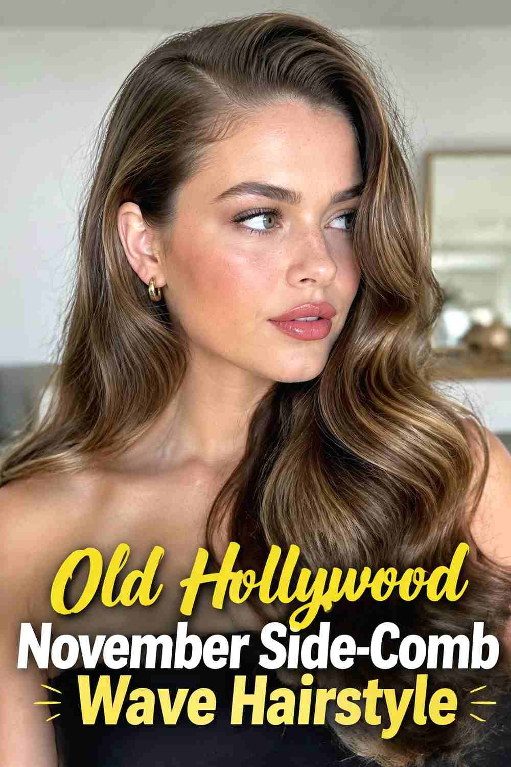 4. Old Hollywood November Side Comb Wave Hairstyle