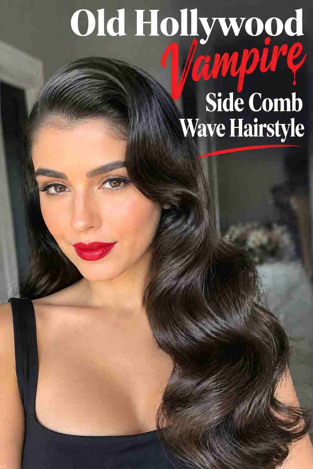 4. Old Hollywood Vampire Side Comb Wave Hairstyle