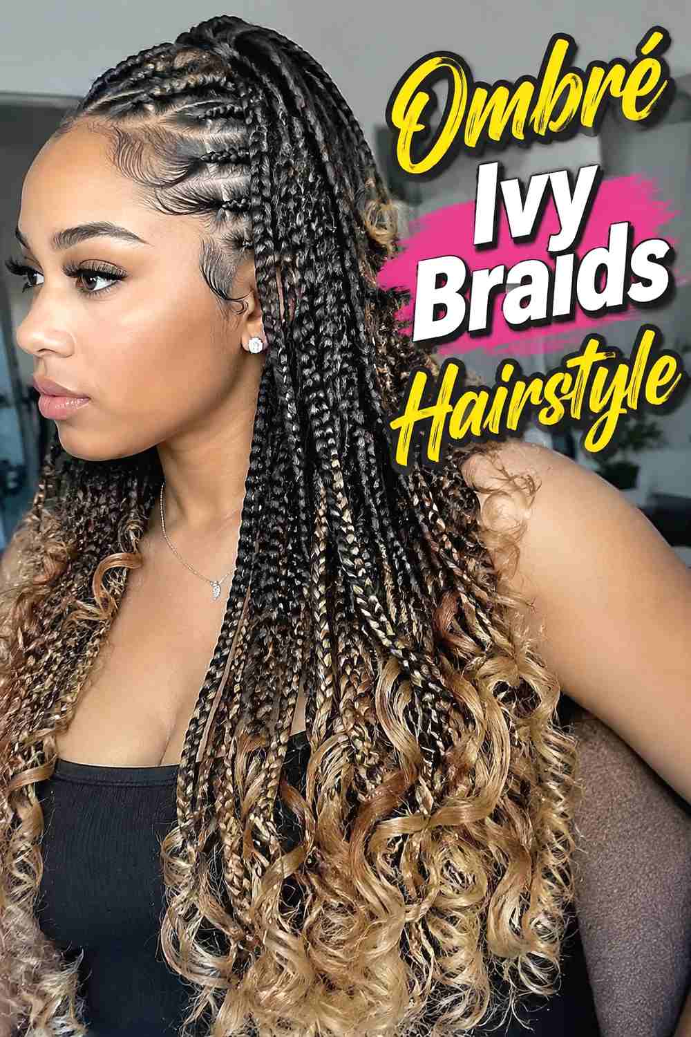 14. Ombre Ivy Braids Hairstyle