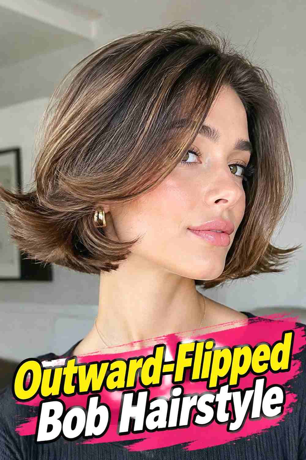 2. Outward Flipped Bob Hairstyle